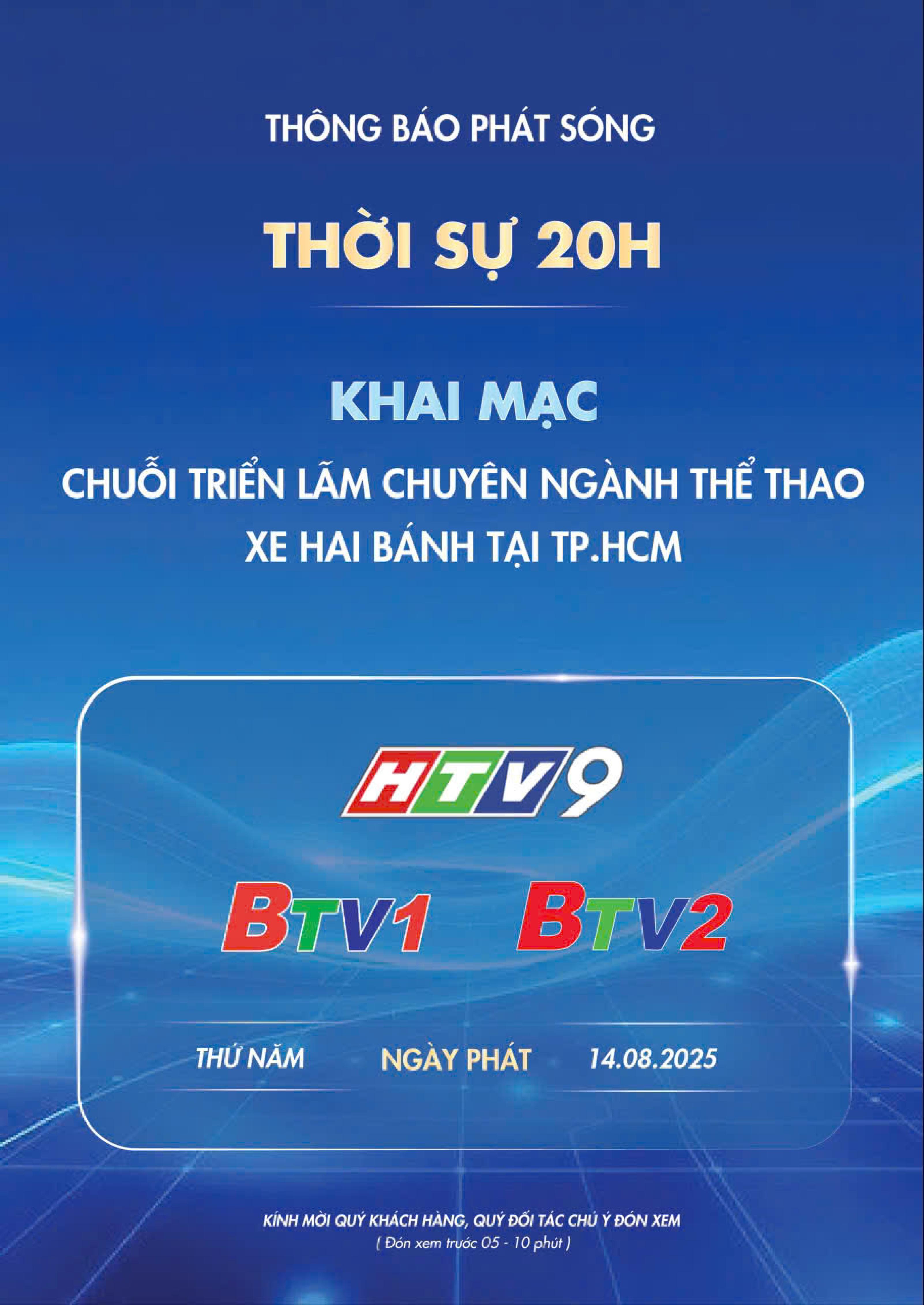 KINGDA KÍNH MỜI ĐÓN XEM THỜI SỰ 20H – HTV9 / BTV1 / BTV2